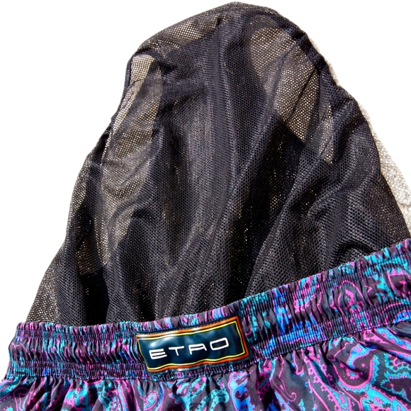 NWOT Designer ETRO Swim Trunks, Paisley, Mesh Lined interior/pockets, Large - Picture 7 of 7